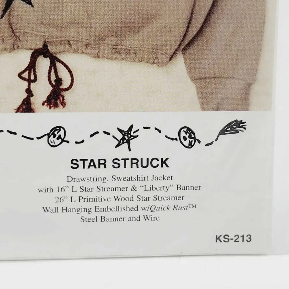 Star Struck Sweatshirt Jacket Applique Pattern Caught Up in Stitches KS-213